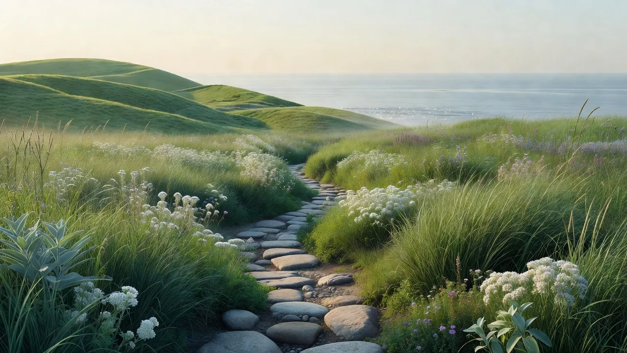 海岸の草原